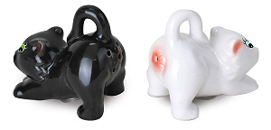 cats ass salt and pepper shakers will look nice on any table