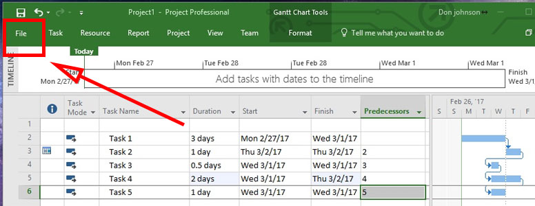 How To Change Timeline Dates In Ms Project Outdoorpag