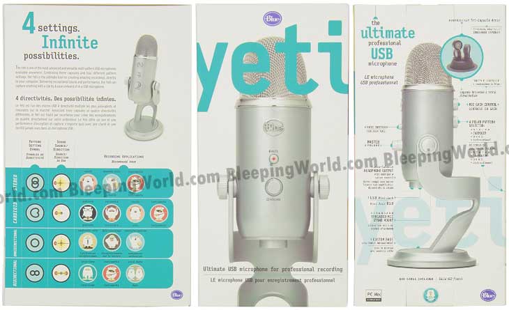 Blue yeti microphone instructions on box