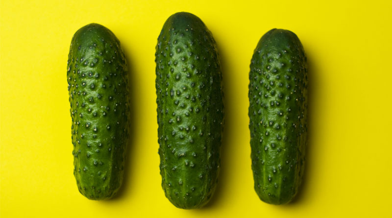 Cucumbers covered in wax