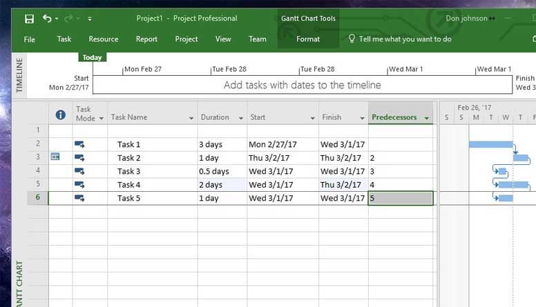 How To Auto Calculate Project Duration Dates MS Project