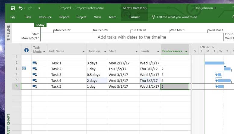 How To Auto Calculate Project Dates MS Project