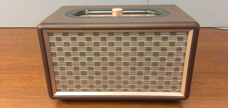 TEWELL Retro Go Wireless Bluetooth Speaker front mesh