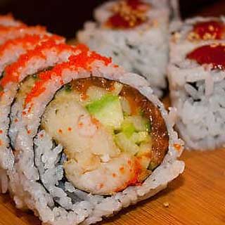 Different types of sushi rolls Dynamite Roll 320x320m