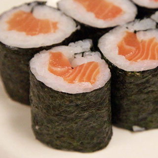 Different types of sushi rolls salmon roll 2 320x320h