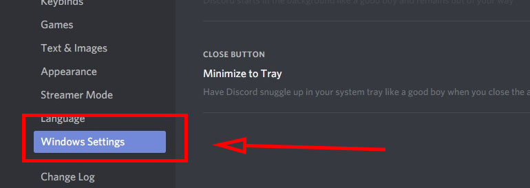 Disable Discord automatic start up in windows settings
