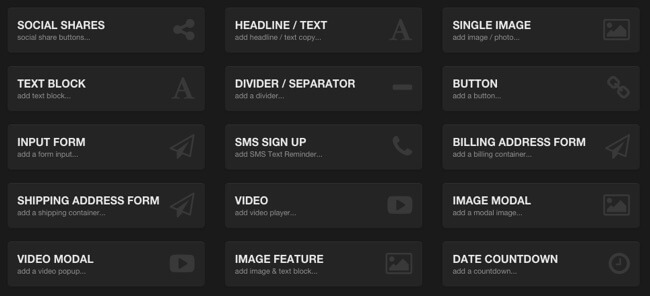 clickfunnels drage and drop-elements-pages